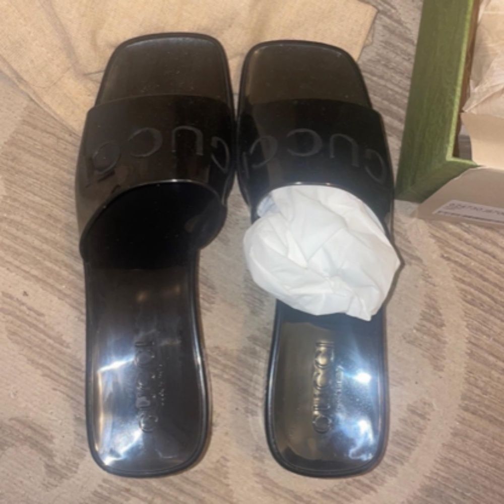 Gucci Rubber Slides Womens Sandal